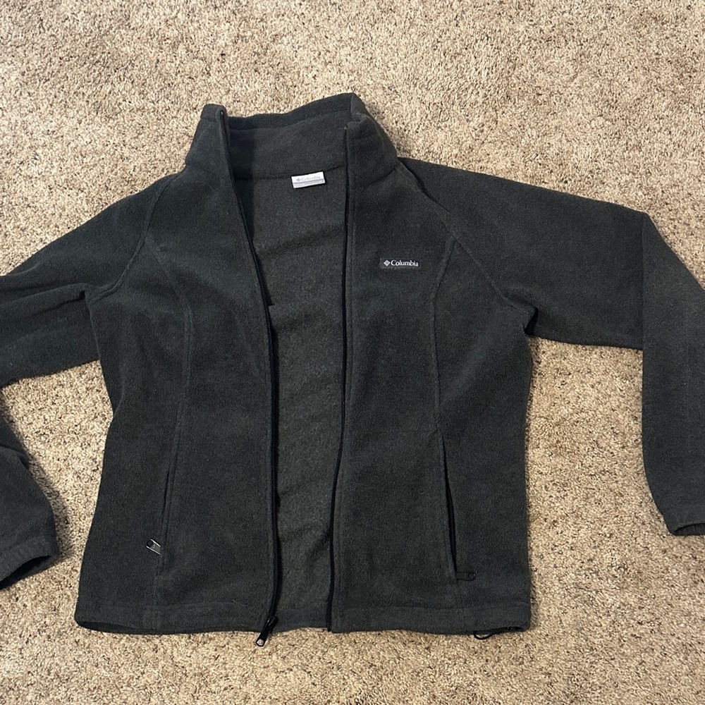Columbia Charcoal Full-Zip Fleece Jacket